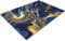 Glass Chopping Board | Kitchen Worktop Protector | Multifunctional Cutting Board | Work Top Savers | Kitchen Accessories | Extra Large | Navy Gold Blue