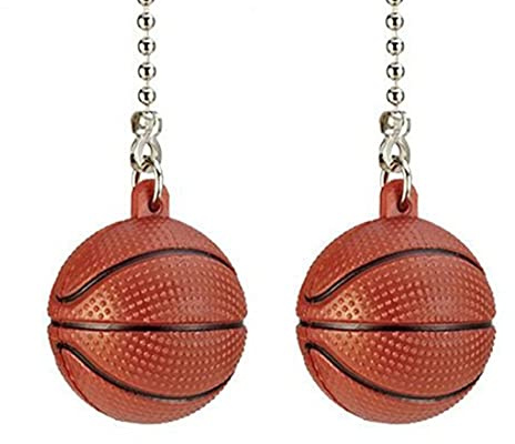 GDQLCNXB Ceiling Fan Pull Chain Ornaments Extension Basketball Light Pull Chains for ceiling fans Lights Lamp 2Pcs