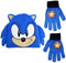 Concept One Jungen Sonic The Hedgehog Set, Kinder Strickmütze Wintermütze und Handschuhe Beanie-Mütze, Stoßstangenhandschuhe, Einheitsgröße (2er Pack)