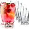 KADAX Trinkgläser aus hochwertigem Glas, 6er Set, Wassergläser, dickwandige Saftgläser, geriffelte Gläser für Wasser, Drink, Saft, Party, Cocktailgläser, Getränkegläser (hoch, 245ml)