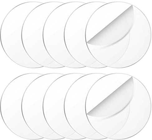 OOTSR 10 Piezas Discos Acrílicos Transparentes para Hito, 15cm Placas Acrílicas en Blanco para Pintar, Transparente Redondo para Decoración de Pasteles, Posavasos, Placa de Nombre, Número de Mesa