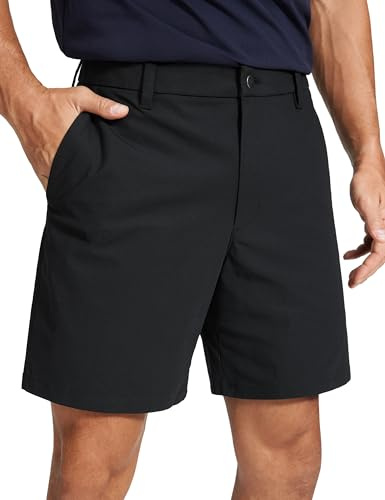 CRZ YOGA All Day Comfy Golf Shorts 18/23 cm | Gute Dehnbarkeit, Knitterarm, Lässig, Flache Vorderseite, Taschen, für Herren