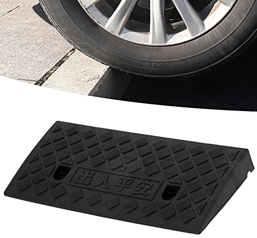 Bordsteinrampen,Bordsteinrampen Aus Kunststoff,Türschwellenrampe,Tragbar Dicke Rampenmatte Wasserdicht Spleißbar,Rollstuhlrampe,Bordsteinkanten Rampe für Auto, Rollstuhl, Wohnmobil (Schwarz)