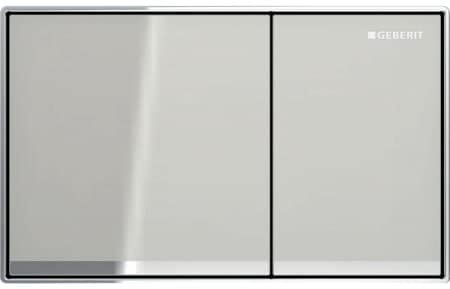Geberit Betätigungsplatte Omega60, für 2-Mengen-Spülung, flächenbündig, 115.081.JL.1, Farbe: Sand-Grau