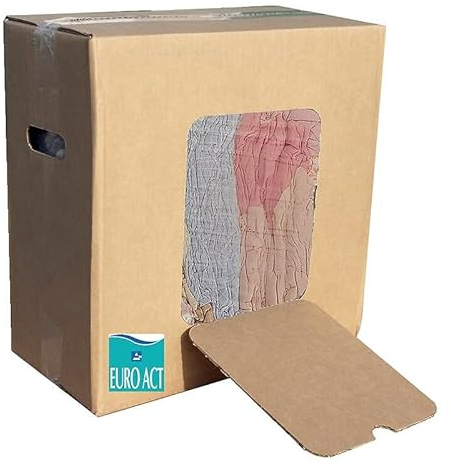 Chiffons d'essuyage textile extra clair coton type chemise carton de 10 kg
