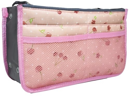 JJ PRIME - Organizer für Handtasche | Aufbewahrungstasche für Handtasche | Organizer für Damen | Tote Bag Organizer (Kirsche, Rosa)