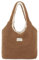 MEGAUK Damen Plüschhandtaschen Flauschige Tasche Plüsch Umhängetasche Cartoon Shopper Schultertasche Tote Bag für Uni Arbeit Schule (07936 Braun)