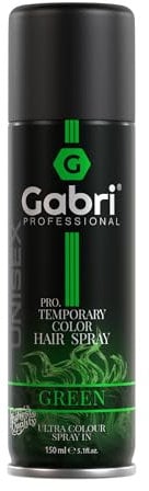 Gabri Color Spray 150ml - Haarfarbspray - Haarfarbe zum Aufsprühen - Pro Temporary Hair Colour Spray (Green, 150 ml (1er Pack))