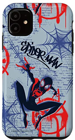 Hülle für iPhone 11 Marvel Spider-Man Into the Spider-Verse Graffiti-Druck