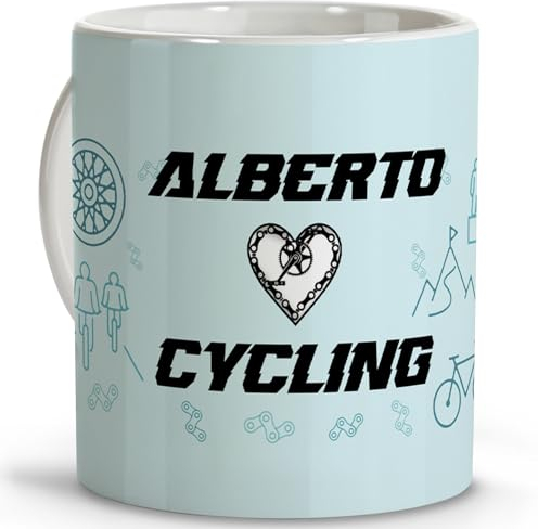 LolaPix Regalos para deportistas. Tazas originales para regalar. Tazas personalizadas. Taza cerámica 330 ml. Ciclismo