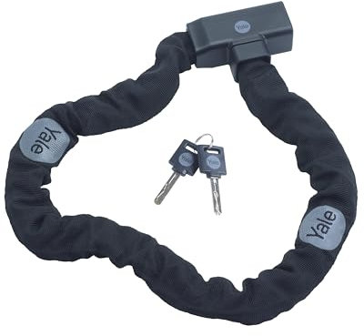 Yale Catena di sicurezza con chiave Serie Essential YCHK0/8/90/2 lunghezza 900mm, Lega di Zinco, Incluse 2 Chiavi, Testato con spray salino per 96 Ore, diverse opzioni di chiusura