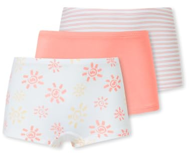 Schiesser Mädchen 3 Pack Unterwäsche Shorts hohe Passform - 95/5 Organic Bio Baumwolle - Größe 92 bis 140