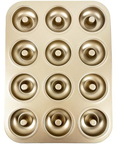Yumatouch 12 Cavity Donut Baking Pans Nonstick Donut Pan Carbon Steel Ring Donut Baking Tins Doughnut Pans Donut Molds Baking Pan