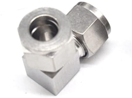 1/8 1/4 3/8 1/2 3/4 1 Inch 304 Stainless Compression Fitting, Fit Tube OD 3-25mm Compression Fitting, Elbow Ferrule for Air 1pc(1/2)