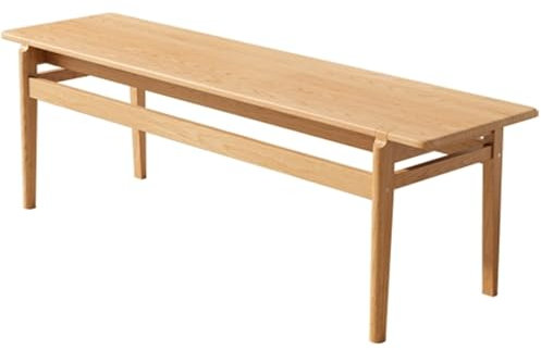 LYXWGRZD Esszimmerbank, schmale Holzbank, Küchenbänke mit Balken, Tischbänke, Essbank, robust und stabil(Natural,80cm/31.4in)