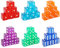 36 Stück 19mm Craps Würfel, Durchscheinendes Acryl D6-Casino-Würfel, 6-seitiges Würfelset Spielwürfel für Casino Craps Würfeltischspiele und Brettspiele Party Bar Unterhaltung (6 Farben)