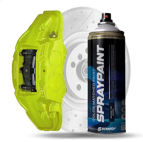 AMR Lime Green Brake Caliper Paint – Aston Caliper Paint - High-Gloss 1K Heat-Resistant Spray, 400ML Aerosol for Automotive Brake Drums, Rust Prevention, Durable Finish