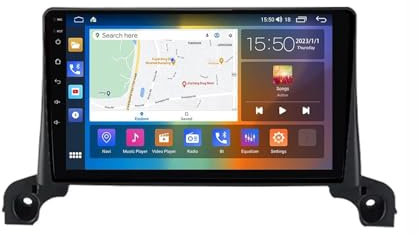 Android 13 Car Radio 9 Pulgadas Pantalla táctil para Peugeot 5008 4008 2017-2019 Multimedia Pantalla Coche con Navegación GPS Bluetooth Radio RDS USB FM Cámara Trasera(C5 8+256G)