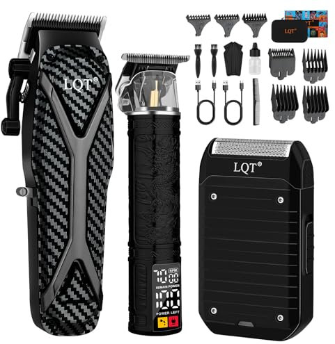 LQT Haarschneidemaschine für Männer, kabellose Haarschneidemaschine für Männer, 3-in-1-Haarschneidemaschine und Barttrimmer, Haarschneide- und Bartstyling-Set für zu Hause und den Friseursalon