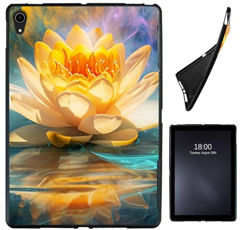 Case for iPad mini 5 Generation 2019/ Mini 4 3 2 1 (Old Model) 7.9 inch,Slim Soft Shockproof TPU Silicone Protective Back Shell Case for iPad mini 5/4/3/2/1, Yellow Lotus Flower
