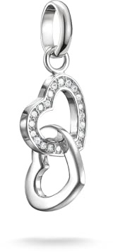 THOMAS SABO Intertwined Hearts Connect Silver Charm Bead Recycled 925 Silver