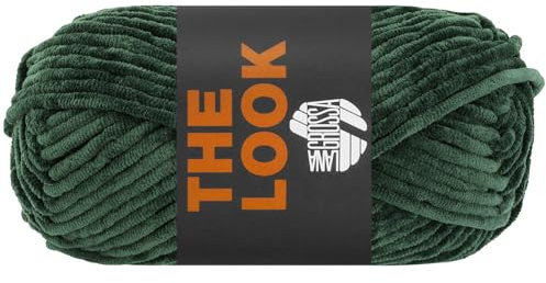 LANA GROSSA The Look | Samtig weiches und stabiles Chenillegarn | Handstrickgarn aus 100% Polyester | 100g Wolle zum Stricken & Häkeln | 120m Garn FB 29