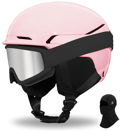 VCOROS Skihelm mit Skibrille Skimaske DXH-811 Skihelme für Unisex | Ski Helmet mit Abnehmbare Ohrpolster Atmungsaktiver Belüftungssystem UV Verstellbarer Snowboard Helm für Skifahren
