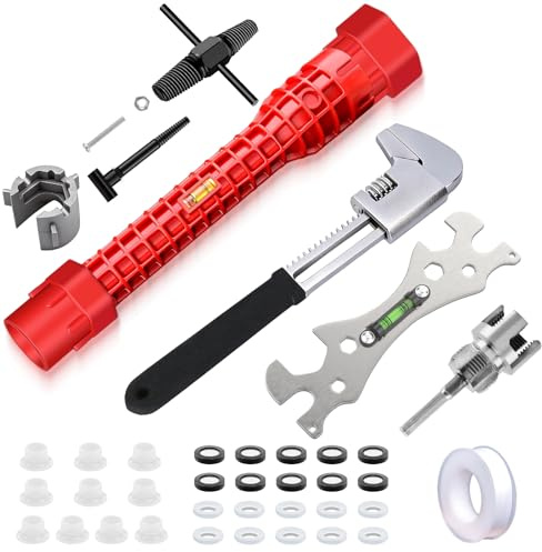 GPANDAG 39 PCS Multifunctional Sink Wrench Tool Set w/Adjustable Wrench