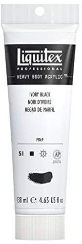Liquitex Professional Heavy Body Acrylic Paint 138 ml tube, Ivory Black