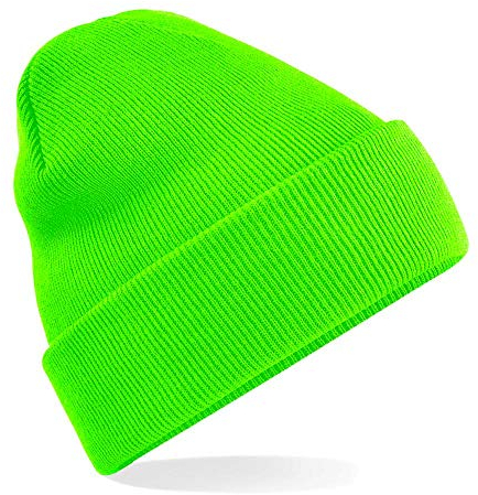 Beechfield B045.FLG Cuffed Beanie, Unisex, Schwarz, Einheitsgröße