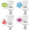 4 x Aufkleber WC Monster, Toilettensticker lustig Kinder Badausstattung - LK-Trend & Style