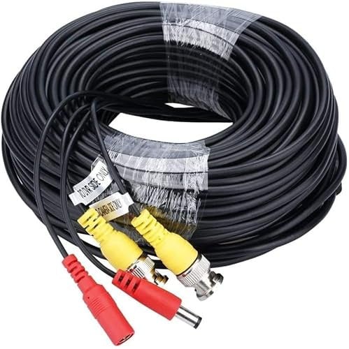 FLOUREON 30M CCTV Security Camera Cable,BNC Video Power Cable for Surveillance DVR System