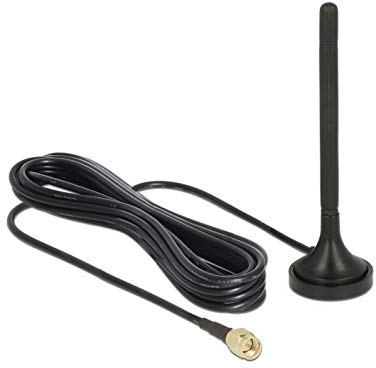 DeLock Antenne LTE SMA St. 2dBi starr Omni. Anschlusskabel RG-174 3m Outdoor