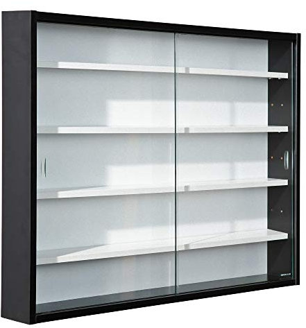 PKline Vitrinenschrank Comit Glas Vitrine Hängeschrank Wandschrank weiß schwarz