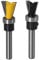 Gasea 2pcs 1/4-Inch Shank Dovetail Joint Bearing Router Bit Set for Woodworking Cutter 1/4 * 5/8, 1/4*1/2