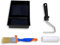 TECPINT Möbelset Mini-Farbroller mit Topf und Pinsel - zum Malen mit Kreidefarbe - Möbel - Professionelle Qualität - Rolle 11 cm - Pinsel 40 mm - Flacher Topf 11 cm