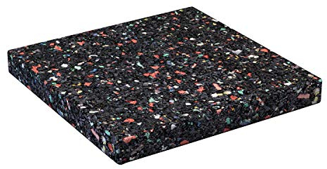 DEMMELHUBER Terrassenpads Gummigranulat auf Recyclingbasis Pad Gummipad (125 Stück, 90 x 90 x 8 mm)