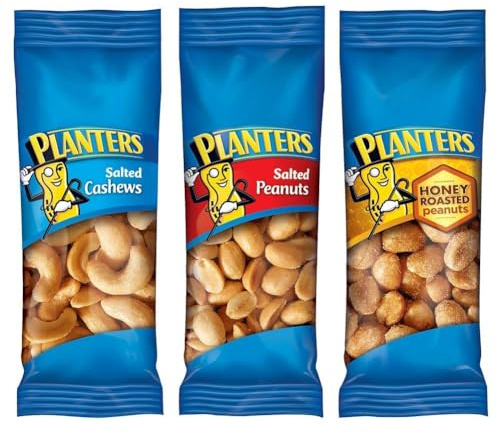PLANTERS Nuts Variety Pack, Plant Based Protein, 1.5 Oz (36 Ct)