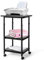 COSTWAY Druckerständer rollbar mit 3 Ebenen, Druckertisch höhenverstellbar, Druckerwagen mit Rollen, Multifunktionswagen, Druckerablage, Druckerregal für Büro, 49 x 40 x 67-77 cm (Schwarz)