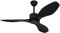 Goozegg Low Profile Ceiling Fan with Remote Control No Light, 3 Blades, 48-Inch, Black