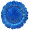 allgala 13-Inch 6-Pack Heavy Quality Round Plastic Charger Plates-Reef Royal Blue-HD80337