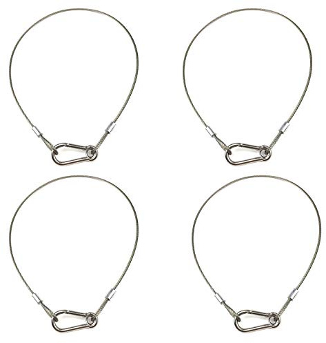 Safety Cable Lock, Stainless Steel Cable with Loops Heavy Duty Bike Lock Hook Flexible Security Steel Cable Wire Lock and Chain for Luggage Hanging Light Plant Pictures