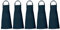 RAJRANG Baumwollschürze Packung mit 5 Schürzen, waschbarer Kochschürze mit Tasche Latzschürze verstellbarer Professionelle Schürze für Männer Frauen 69 x 89 cm Reflektiertes Teichblau