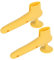 2Pcs Yellow Door Handle Wall Protectors - Plastic Suction Cup Door Knob Sleeves for Child Safety and Wall Damage Prevention
