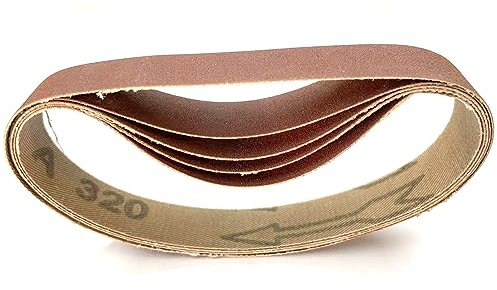 Sanding Belts for Electric Knife Sharpener, 320 Medium Grit Belts, Blade Grinding Attachment,300x20 mm Flexible, Replacement Abrasive Belt Kit - 5 Pcs…