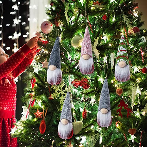 Ansenesna Anhänger Weihnachten Wichtel Plüsch Stoff Klein Weihnachtspuppe Weihnachtsanhänger Deko Weihnachtsdeko Weihnachtsbaumschmuck