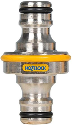 2044 - Connettore doppio maschio, in metallo, per tubi e raccordi, 1 pezzo in confezione