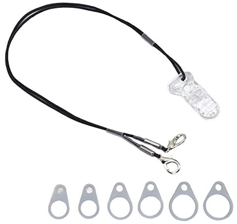 Agatige Anti-Verlust-Hörgeräte-Lanyard, Transparenter Clip Tragbarer Hörgeräte-Kabelhalter Stützgurt Hörgeräte-Zubehör Mit Clip Für Ältere Menschen