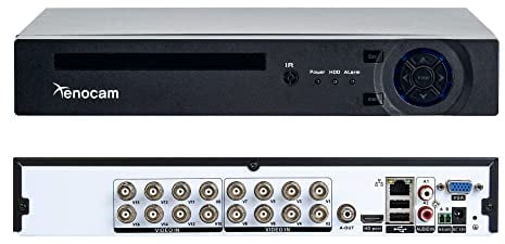 Xenocam 16CH 1080N híbrido 5-en-1 AHD DVR (1080P NVR+1080N AHD+960H analógico+TVI+CVI) autónomo DVR CCTV vigilancia Sistema de Seguridad grabadora de vídeo detección de Movimiento