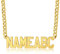 GoldChic Benutzerdefinierte Herren Namenskette Halskette 18K Vergoldet Gliederkette mit Wunschnamen Gravur Hip Hop Gliederkette 66cm+5cm lang Modeschmuck Geschenk